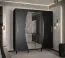 Moderner Kleiderschrank mit genügend Stauraum Jotunheimen 178, Farbe: Schwarz - Abmessungen: 208 x 200,5 x 62 cm (H x B x T)