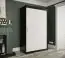 Kleiderschrank mit modernen Marmor Muster Ätna 30, Farbe: Schwarz matt / Weißer Marmor - Abmessungen: 200 x 120 x 62 cm (H x B x T), mit genügend Stauraum