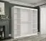 Kleiderschrank mit stylischen Design Ätna 43, Farbe: Weiß matt / Schwarzer Marmor - Abmessungen: 200 x 200 x 62 cm (H x B x T), mit genügend Stauraum