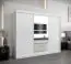 Schiebetürenschrank / Kleiderschrank Aizkorri 06A mit Spiegel, Farbe: Weiß matt - Abmessungen: 200 x 250 x 62 cm (H x B x T)