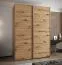Kleiderschrank / Schiebetürenschrank | 245,5 x 170 x 64 cm | 11 Fächer | 10 Einlegeböden | 2 Kleiderstangen | 2 Schiebetüren | Farbe: Eiche Artisan