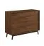 Kommode mit vier Schubladen Salleron 17, Eiche massiv geölt, Farbe: Tabacco, Push-to-open Funktion, Maße: 90 x 121 x 45 cm, für Wohnzimmer
