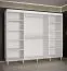 Großer Schiebetürenschrank mit drei Türen Jotunheimen 239, Farbe: Weiß - Abmessungen: 208 x 250,5 x 62 cm (H x B x T)