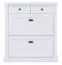 Schuhschrank "Veternik" 01, Farbe: Weiß - Abmessungen: 110 x 98 x 28 cm (H x B x T)