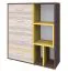 Kommode Kerema 16, Farbe: Nuss / Ulme / Gelb - Abmessungen: 120 x 100 x 41 cm (H x B x T)