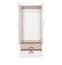 Kinderzimmer - Drehtürenschrank / Kleiderschrank Fabian 01, Farbe: Eiche Hellbraun / Weiß / Rosa - 190 x 80 x 50 cm (H x B x T)