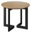 Couchtisch Slatina 31, Farbe: Eiche / Schwarz - Abmessungen: 60 x 60 x 50 cm (B x T x H)