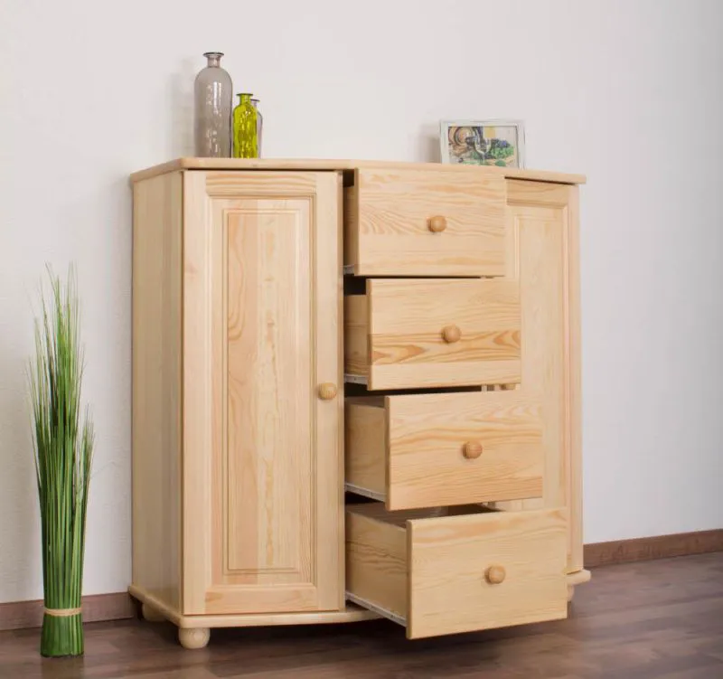 Dielenschrank niedrig, Kommode, Flurschrank, 100 cm breit Abbildung