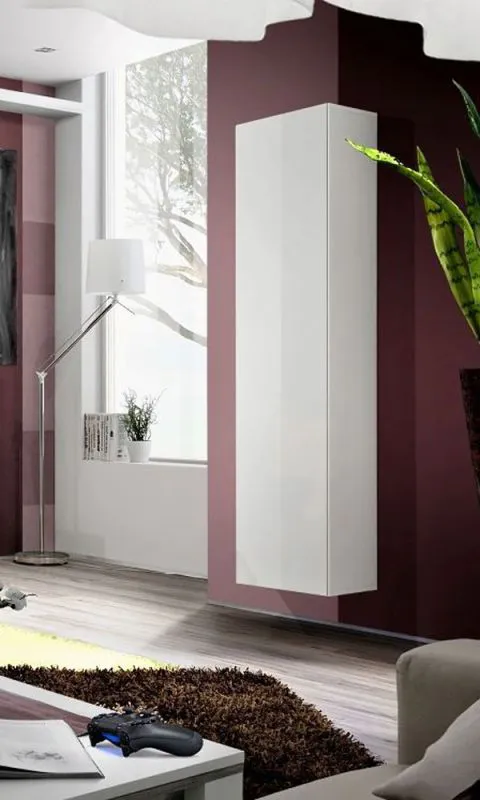 Heller Schrank Raudberg 10, Farbe: Weiß - Abmessungen: 170 x 40 x 29 cm (H x B x T), mit Push-to-open Funktion