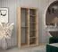 Schiebetürenschrank / Kleiderschrank Robinyera 01 mit Spiegel, Farbe: Eiche Sonoma / Weiß matt - Abmessungen: 200 x 100 x 62 cm ( H x B x T)