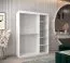 Schiebetürenschrank / Kleiderschrank Robinyera 03 mit Spiegel, Farbe: Weiß Matt - Abmessungen: 200 x 150 x 62 cm ( H x B x T)