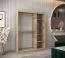 Schiebetürenschrank / Kleiderschrank Combin 03 mit Spiegel, Farbe: Eiche Sonoma - Abmessungen: 200 x 150 x 62 cm (H x B x T)