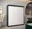 Schiebetürenschrank / Kleiderschrank Bisaurin 4A, Farbe: Schwarz / Weiß matt - Abmessungen: 200 x 180 x 62 cm ( H x B x T)