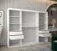 Schiebetürenschrank / Kleiderschrank Bisaurin 6C mit Spiegel, Farbe: Weiß matt - Abmessungen: 200 x 250 x 62 cm ( H x B x T)