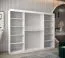Schiebetürenschrank / Kleiderschrank Bisaurin 6B mit Spiegel, Farbe: Weiß matt - Abmessungen: 200 x 250 x 62 cm ( H x B x T)