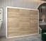Schiebetürenschrank / Kleiderschrank Jan 06A, Farbe: Weiß matt / Eiche Sonoma - Abmessungen: 200 x 250 x 62 cm ( H x B x T)