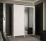 Heller Kleiderschrank mit einer Spiegeltür Jotunheimen 17, Farbe: Weiß - Abmessungen: 208 x 150,5 x 62 cm (H x B x T), mit fünf Fächern
