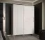 Kleiderschrank mit Marmor Optik Jotunheimen 161, Farbe: Weiß - Abmessungen: 208 x 150,5 x 62 cm (H x B x T)