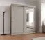 Kleiderschrank / Schiebetürenschrank Aletschhorn 16, Farbe: Kaschmir, 1,8 Meter breit, 10 Fächer, eine Spiegeltür, zwei Kleiderstangen, Aluminiumschienen