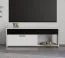 TV-Unterschrank / TV-Möbel | Farbe: Opak Weiß / Schwarze Eiche | 1 Kipptür | 2 Fächer | schlichtes und modernes Design | 122 x 33 x 44 cm | für Wohnzimmer