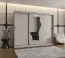 Schiebetürenschrank / Kleiderschrank Lagginhorn 24, Farbe: Kaschmir, 2,5 Meter breit, zwei Kleiderstangen, 10 Fächer, Aluminiumschienen, eine Spiegeltür