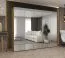 Kleiderschrank drei Kleiderstangen Eiger 145, fünf Spiegeltüren, 2,5 Meter breit, Soft-Close-Funktion, drei Fächer, für Schlafzimmer