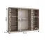 Schiebetürenschrank | Kaschmir | Spiegeltür | Moderne Details | 250 x 62 x 200 cm | Kleiderschrank | 10 Fächer | 2 Kleiderstangen | hochwertig Verarbeitet