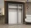 Drehtürenschrank Korab 15, Farbe: Weiß, drei Türen, Kleiderschrank, Soft-Close-Funktion, zwei Fächer, 1,5 Meter breit, Griffe: Kaschmir, zwei Kleiderstangen