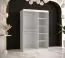 Eleganter Kleiderschrank mit fünf Fächern Balmenhorn 77, Farbe: Weiß matt - Abmessungen: 200 x 120 x 62 cm (H x B x T), mit einer Spiegeltür