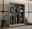 Schiebetürenschrank / Kleiderschrank | Kaschmir | 5 Fächer | 2 Kleiderstangen | 150 x 62 x 200 cm | hochwertig Verarbeitet | Spiegeltür