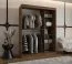 Schiebetürenschrank / Kleiderschrank | Farbe: Walnuss Warmia | 5 Fächer | 2 Kleiderstangen | 150 x 62 x 200 cm | hochwertig Verarbeitet | Spiegeltür