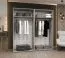 Kleiderschrank / Drehtürenschrank Eiger 31, Farbe: Kaschmir, vier Türen, zwei Kleiderstangen, 2 Meter breit, zwei Fächer, Griffe: Schwarz, Soft-Close-Funktion