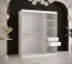 Schlichter Kleiderschrank mit einer Spiegeltür Balmenhorn 33, Farbe: Weiß matt - Abmessungen: 200 x 150 x 62 cm (H x B x T), mit genügend Stauraum