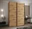 Schiebetürenschrank / Kleiderschrank | 2 Schiebetüren | 2 Kleiderstangen | 245,5 x 180 x 64 cm |11 Fächer | 10 Einlegeböden | Farbe: Eiche Artisan