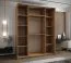 Kleiderschrank / Schiebetürenschrank | 2 Schiebetüren | 2 Kleiderstangen | 11 Fächer | 10 Einlegeböden |245,5 x 190 x 64 cm | Farbe: Kaschmir | Soft-Close