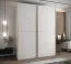 Kleiderschrank / Schiebetürenschrank | 245,5 x 140 x 64 cm | 2 Kleiderstangen | 2 Schiebetüren | Soft-Close | 11 Fächer | 10 Einlegeböden | Farbe: Weiß