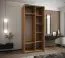 Kleiderschrank / Schiebetürenschrank | 6 Fächer | 245,5 x 110 x 64 cm | 6 Einlegeböden | 2 Kleiderstangen | 2 Schiebetüren | Farbe: Weiß | Soft-Close