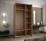 Kleiderschrank / Schiebetürenschrank | 2 Schiebetürenschränke | 245,5 x 130 x 64 cm | 6 Fächer | Soft-Close | 2 Kleiderstangen | Farbe: Weiß | Spiegel