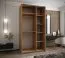 Kleiderschrank / Schiebetürenschrank | 2 Schiebetürenschränke | 245,5 x 130 x 64 cm | 6 Fächer | Soft-Close | 2 Kleiderstangen | Farbe: Weiß | Spiegel