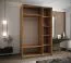Kleiderschrank / Schiebetürenschrank | 2 Schiebetüren | 245,5 x 150 x 64 cm | Spiegel | 6 Fächer | Soft-Close | 2 Kleiderstangen | Farbe: Kaschmir