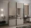Kleiderschrank / Schiebetürenschrank | Spiegel | 245,5 x 180 x 64 cm | 2 Kleiderstangen | Soft-Close | 11 Fächer | Farbe: Kaschmir | 2 Schiebetüren