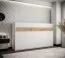Schrankbett Namsan 02 horizontal, Farbe: Weiß matt / Eiche Artisan - Liegefläche: 120 x 200 cm (B x L)