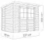 Steiner Gartenhaus Glücksburg 04 | inkl. Schleppdach | inkl. Fußboden | Naturbelassen | Nutzfläche: 6,87 m² | Pultdach | Doppelflügeltür inkl. Fenster