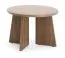 Kleiner Couchtisch | 58 x 58 x 40 cm | runder Tisch | Beistelltisch | Farbe Nuss | ABS-Kanten | Belladere 08