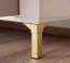 Wohnzimmer Komplett - Set M Barbe, 4-teilig, mit hellen Design, Farbe: Kaschmir, ABS-Kantenschutz, mit goldenen Griffen