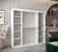 200 cm breiter Kleiderschrank mit 2 Türen | 10 Fächer | Farbe: Weiß Abbildung