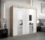 200 cm breiter Kleiderschrank mit 2 Türen | 10 Fächer | Farbe: Sonoma Eiche / Weiß Abbildung