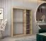 150 cm breiter Kleiderschrank mit 5 Fächern und 2 Türen | Farbe: Sonoma Eiche / Weiß Abbildung
