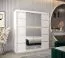180 cm breiter Kleiderschrank mit 2 Türen | 10 Fächer | Farbe: Weiß Abbildung