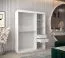 150 cm breiter Kleiderschrank mit 2 Türen | 5 Fächer | Farbe: Weiß Abbildung